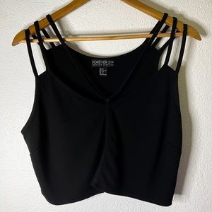 Black Crop Top Tank